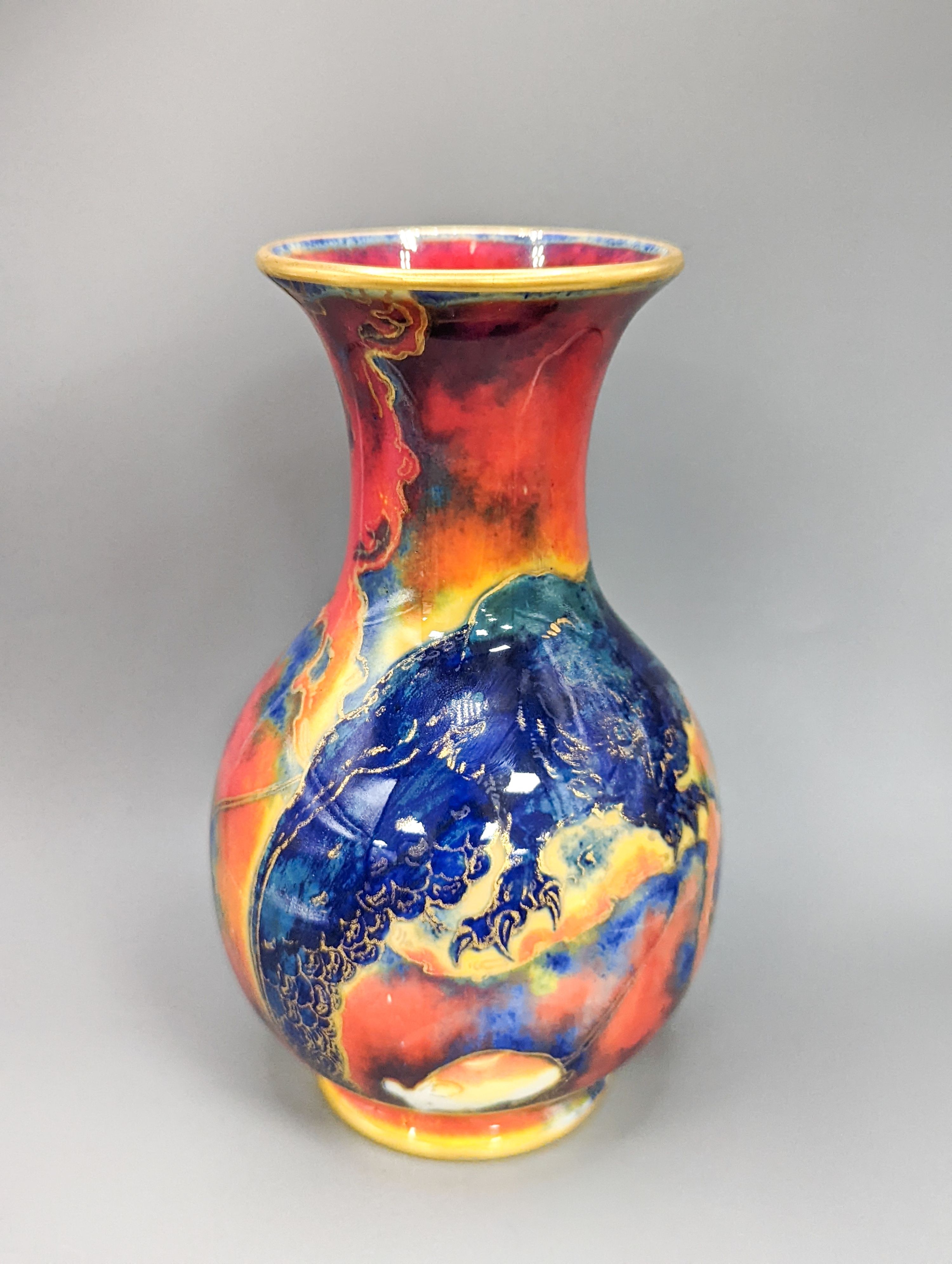 , A Bernard Moore flambé pottery vase, early 20th century, 16cm high